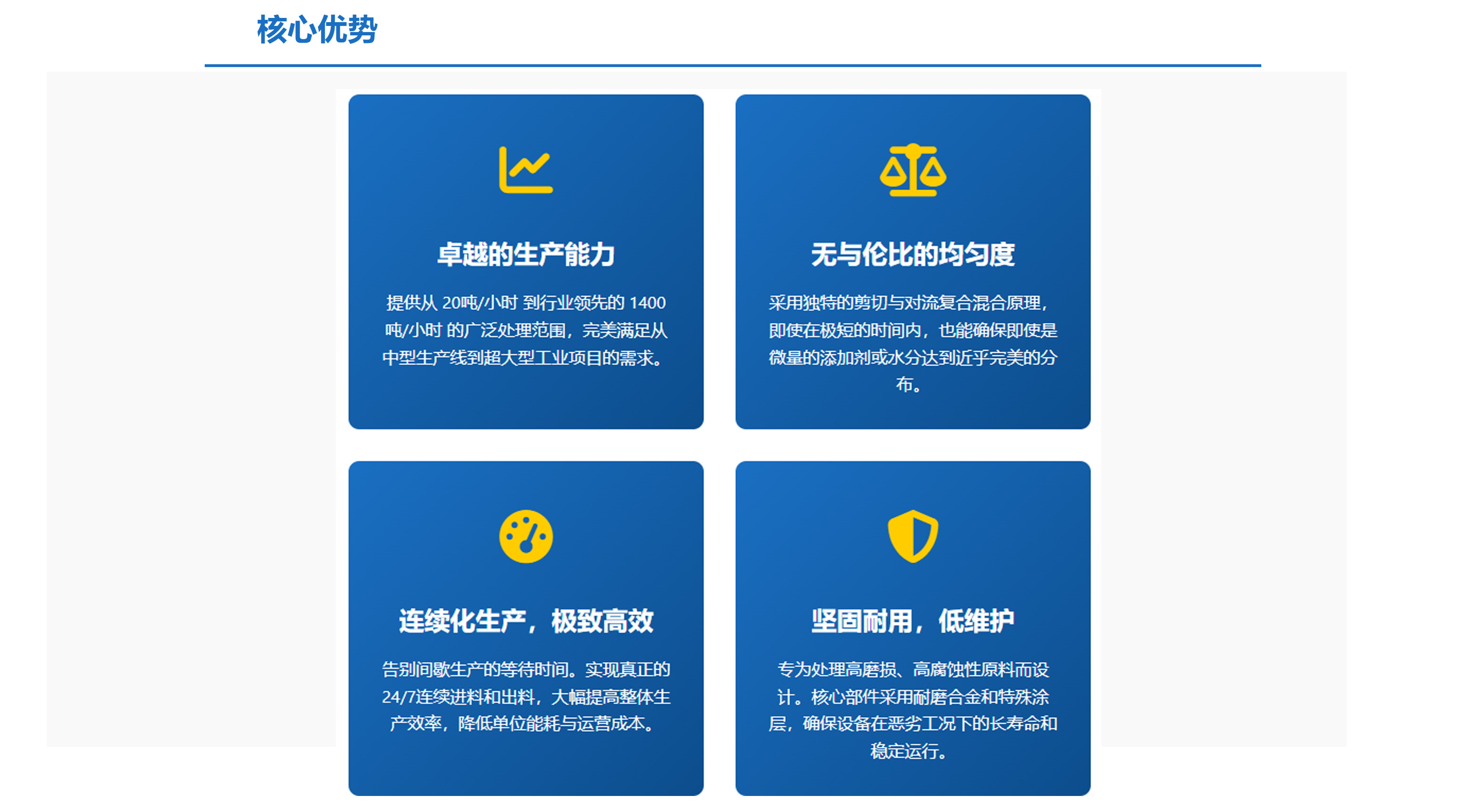科尼樂連續(xù)式混合機(jī)核心優(yōu)勢(shì)